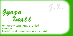 gyozo knall business card