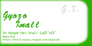 gyozo knall business card